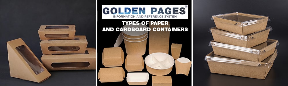 Types of paper and cardboard containers